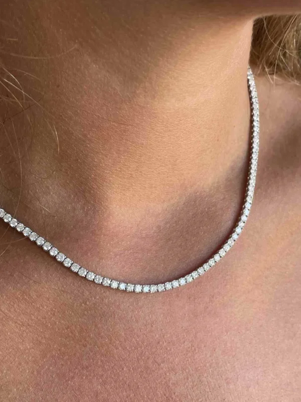 Roman Joyero Cadenas Y Gargantillas<Gargantilla NIORT riviere de brillante en oro blanco 18 ktes.