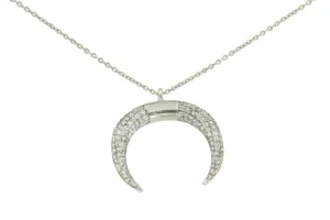 Roman Joyero Cadenas Y Gargantillas<Gargantilla para fiestas en plata con media luna y circonita