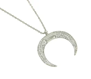 Roman Joyero Cadenas Y Gargantillas<Gargantilla para fiestas en plata con media luna y circonita