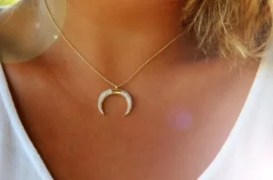 Roman Joyero Cadenas Y Gargantillas<Gargantilla para fiestas en plata con media luna y circonita