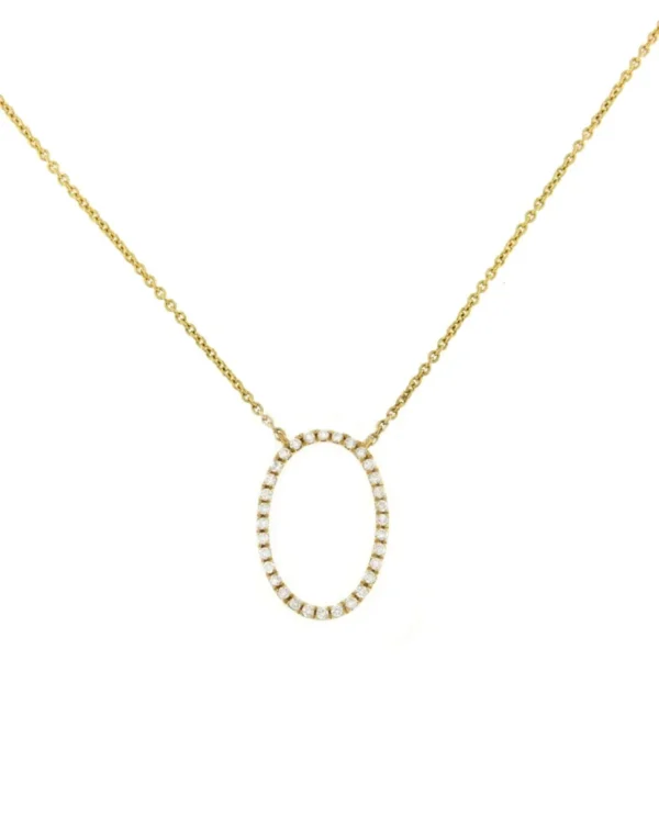 Roman Joyero Cadenas Y Gargantillas<Gargantilla PERUGIA oro amarillo 18 ktes y oval en brillantes