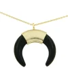 Roman Joyero Cadenas Y Gargantillas<Gargantilla plata media luna grande en turquesa, onyx o nácar