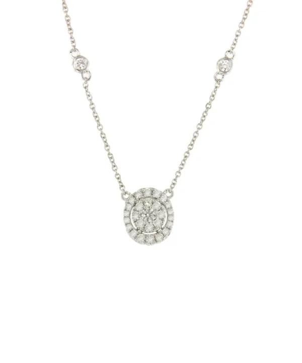 Roman Joyero Cadenas Y Gargantillas<Gargantilla RAYITO con colgante oro blanco 18 ktes y brillantes