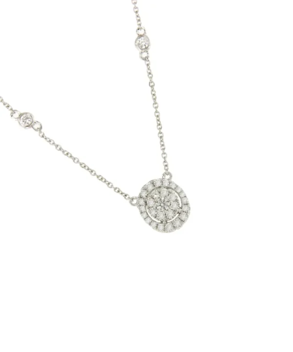 Roman Joyero Cadenas Y Gargantillas<Gargantilla RAYITO con colgante oro blanco 18 ktes y brillantes