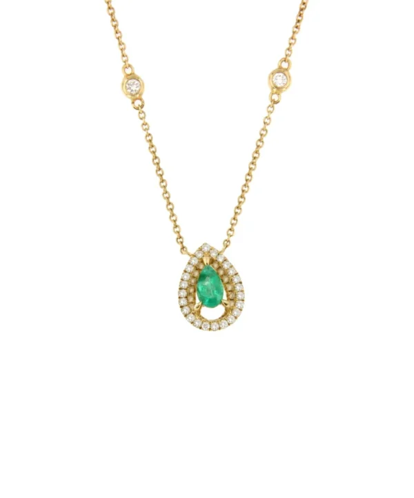 Roman Joyero Cadenas Y Gargantillas<Gargantilla RENNES con colgante oro amarillo 18 ktes esmeralda y brillantes