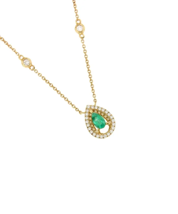 Roman Joyero Cadenas Y Gargantillas<Gargantilla RENNES con colgante oro amarillo 18 ktes esmeralda y brillantes