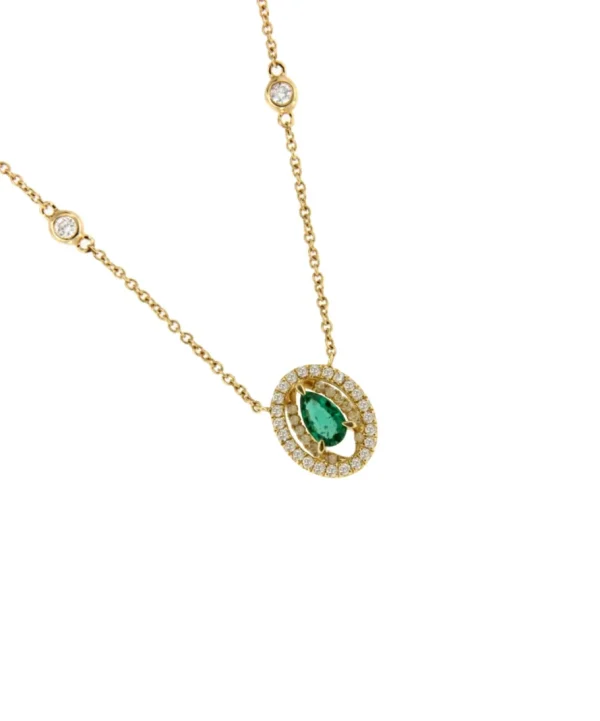 Roman Joyero Cadenas Y Gargantillas<Gargantilla RENNES con colgante oro amarillo 18 ktes esmeralda y brillantes