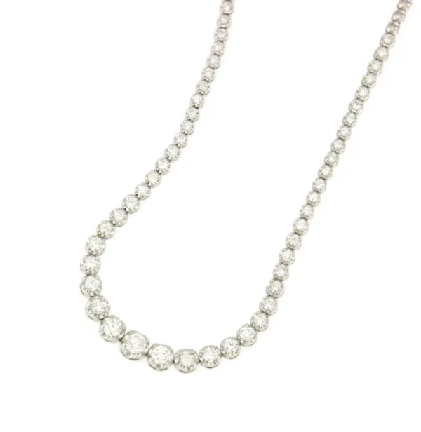 Roman Joyero Cadenas Y Gargantillas<Gargantilla TROYES riviere de brillante en disminución en oro blanco 18 ktes
