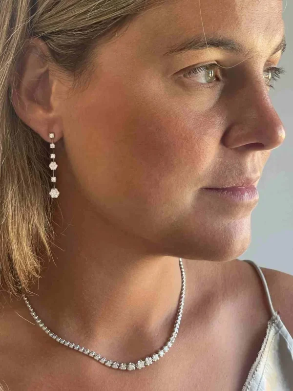 Roman Joyero Cadenas Y Gargantillas<Gargantilla VALENCE riviere brillantes oro blanco 18 ktes en disminución.