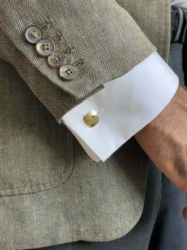 Roman Joyero Gemelos<Gemelo PINTO en oro amarillo de 18 kilates forma cuadrada