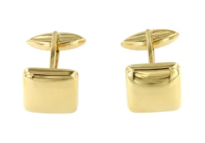 Roman Joyero Gemelos<Gemelos BEIRA de forma cuadrada en oro amarillo de 18 kilates