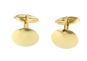 Roman Joyero Gemelos<Gemelos BRAGANZA oro amarillo liso en 18 ktes