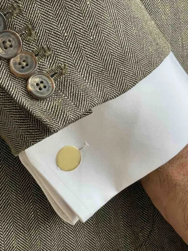 Roman Joyero Gemelos<Gemelos BRAGANZA oro amarillo liso en 18 ktes