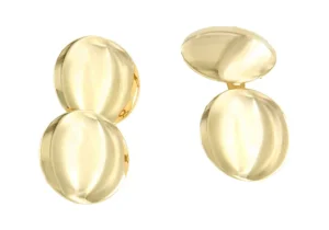 Roman Joyero Gemelos<Gemelos CAJU dobles en oro amarillo de 18n kilates