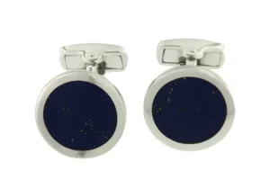 Roman Joyero Gemelos<Gemelos de caballero en plata forma redondo y lapizlazuli.