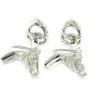 Roman Joyero Gemelos<Gemelos de caballero en plata rodiada y cabeza de caballo.