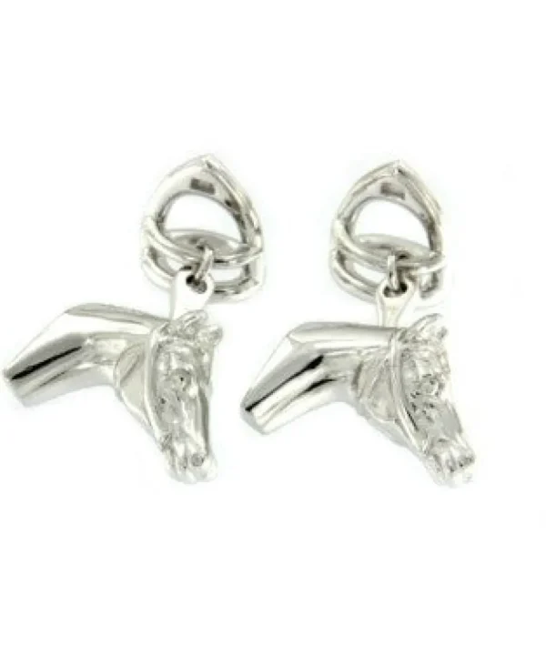 Roman Joyero Gemelos<Gemelos de caballero en plata rodiada y cabeza de caballo.
