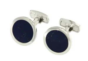 Roman Joyero Gemelos<Gemelos de caballero en plata forma redondo y lapizlazuli.