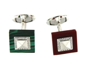 Roman Joyero Gemelos<Gemelos de plata desmontables YAFAR con circonitas