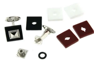 Roman Joyero Gemelos<Gemelos de plata desmontables YAFAR con circonitas