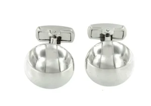 Roman Joyero Gemelos<Gemelos en plata con forma redondeada y lisa grabables