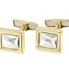 Roman Joyero Gemelos<Gemelos Italianos KAVAI en oro blanco y amarillo 18 kilates