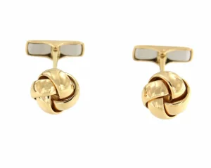 Roman Joyero Gemelos<Gemelos KEREM en oro amarillo con nudo de barco