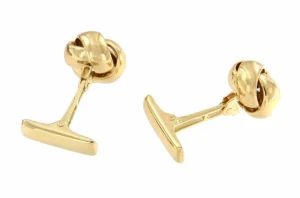 Roman Joyero Gemelos<Gemelos KEREM en oro amarillo con nudo de barco