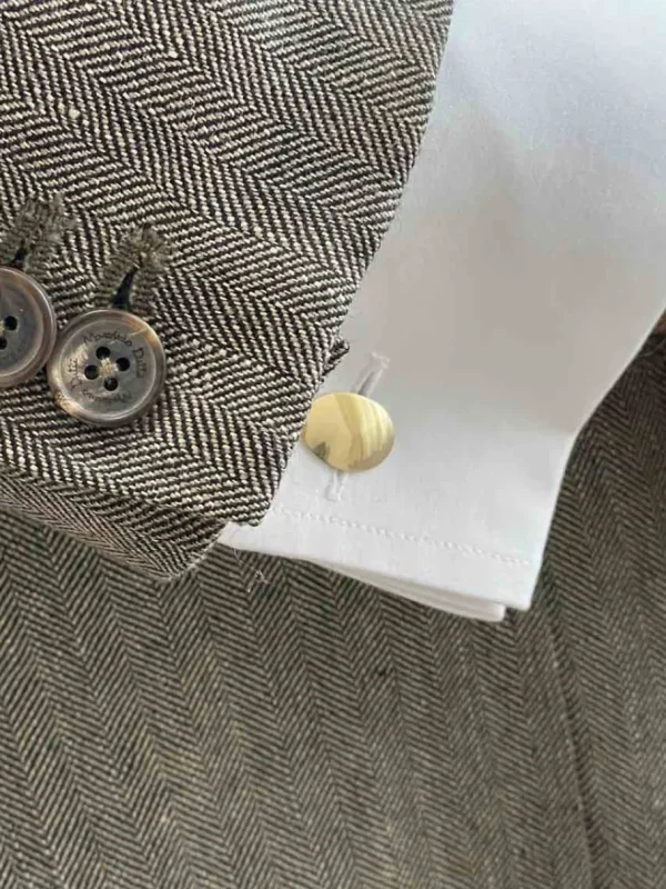 Roman Joyero Gemelos<Gemelos LUSO lisos forma ovalada en oro amarillo de 18 ktes
