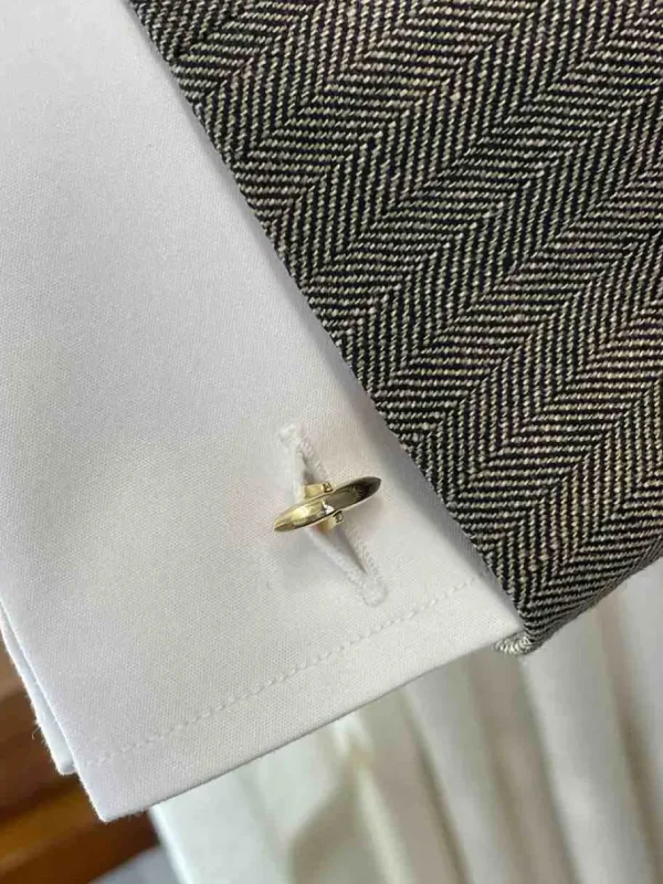 Roman Joyero Gemelos<Gemelos LUSO lisos forma ovalada en oro amarillo de 18 ktes