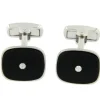 Roman Joyero Gemelos<Gemelos para caballero plata de primera ley con piedra onyx