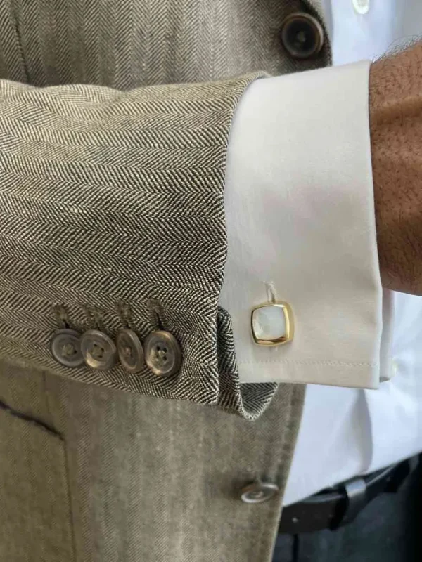 Roman Joyero Gemelos<Gemelos YUCON en nácar y oro amarillo de 18 ktes