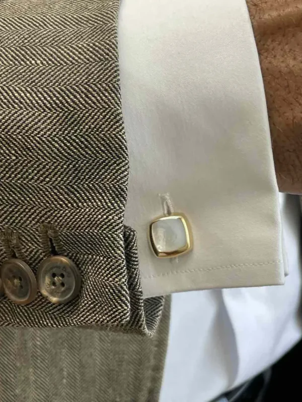 Roman Joyero Gemelos<Gemelos YUCON en nácar y oro amarillo de 18 ktes