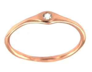 Roman Joyero Anillos<GROSELLA, anillo de plata rosada con circonita.