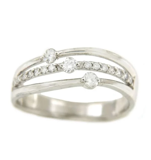 Roman Joyero Anillos<HANDE anillo de oro blanco con brillantes