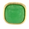 Roman Joyero Anillos<HANNA, anillo de plata dorada con cuarzo verde