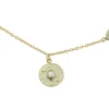 Roman Joyero Cadenas Y Gargantillas<HELIO, collar de plata dorada y dije con circonita.