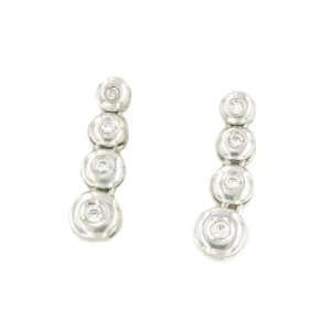 Roman Joyero Pendientes<HUILA pendiente de brillantes oro blanco 18 ktes