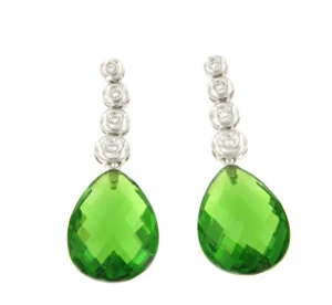 Roman Joyero Pendientes<HUILA pendiente de brillantes oro blanco 18 ktes