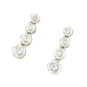 Roman Joyero Pendientes<HUILA pendiente de brillantes oro blanco 18 ktes