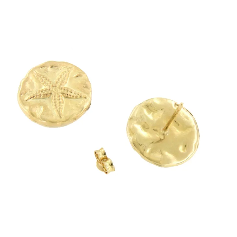 karaman_pendiente_oro_ama_4.webp Roman Joyero Pendientes<KARAMAN pendiente oro amarillo 18 ktes con estrellas de mar