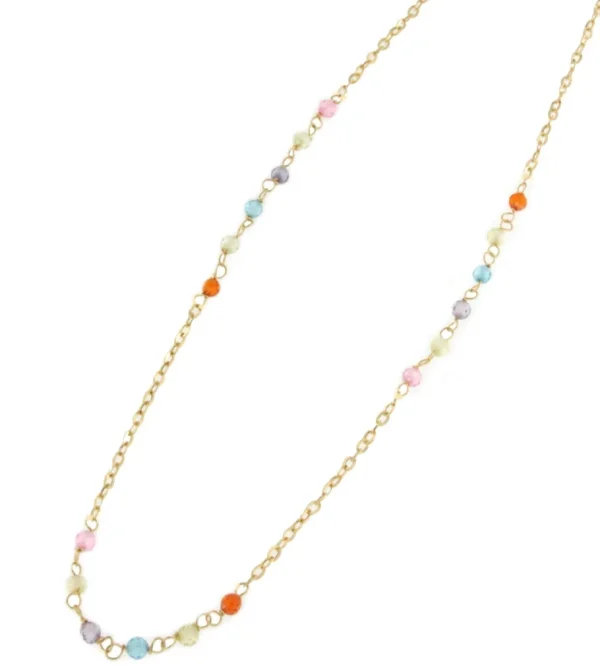 Roman Joyero Cadenas Y Gargantillas<KARAN cadenita con piedras semipreciosas en oro 18 ktes