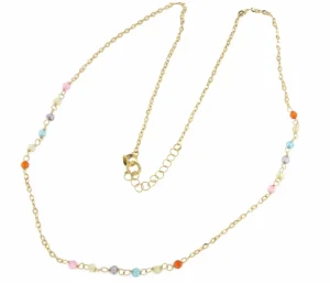 Roman Joyero Cadenas Y Gargantillas<KARAN cadenita con piedras semipreciosas en oro 18 ktes
