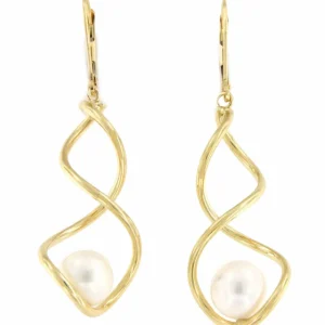 Roman Joyero Pendientes<KARIM pendientes largos en oro amarillo 18 kilates con perla