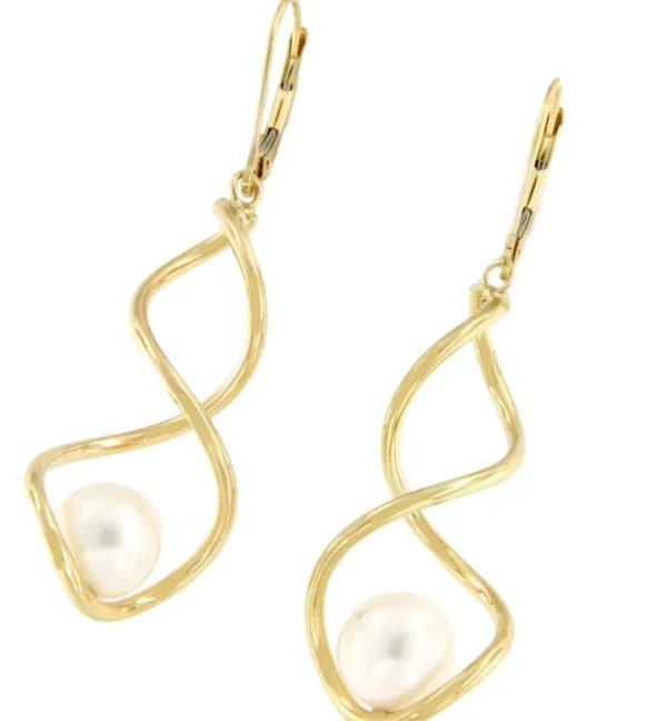 Roman Joyero Pendientes<KARIM pendientes largos en oro amarillo 18 kilates con perla