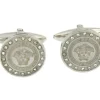 Roman Joyero Acero<LAMPEDUSA, gemelos en acero con un diseño clásico con circonitas.