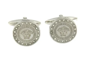 Roman Joyero Acero<LAMPEDUSA, gemelos en acero con un diseño clásico con circonitas.