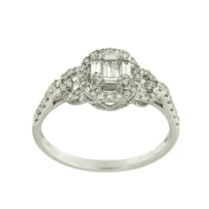 Roman Joyero Anillos<LARES anillo de compromiso en oro blanco y diamantes