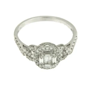 Roman Joyero Anillos<LARES anillo de compromiso en oro blanco y diamantes