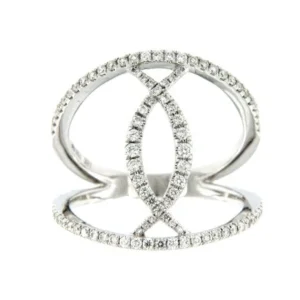 Roman Joyero Anillos<LEIADA, anillo de oro blanco con diamantes